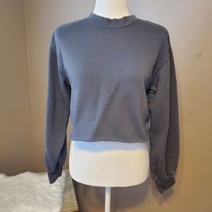 Divided by H&M Grey Crop Sweatshirt Sz S